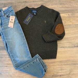 Polo Ralph Lauren boys sweater and jeans size 5 new